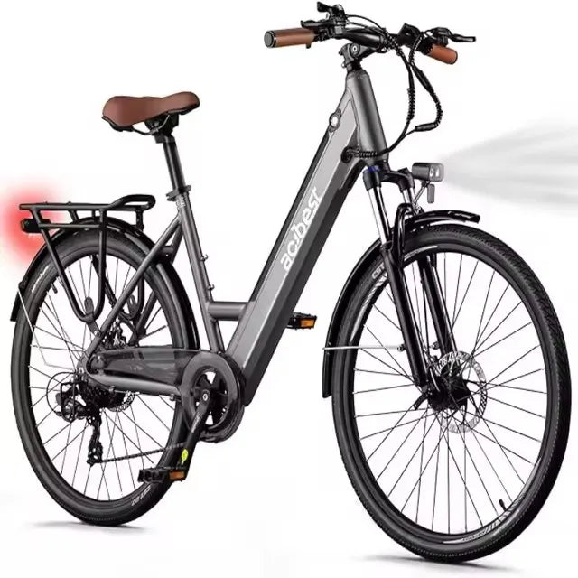 Vélo électrique de ville 26", Moteur 750W Brushless, 7 vitesses, 80 km d’autonomie