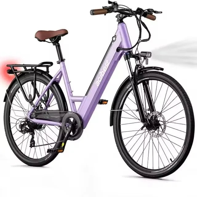 Vélo électrique de ville 26", Moteur 750W Brushless, 7 vitesses, 80 km d’autonomie